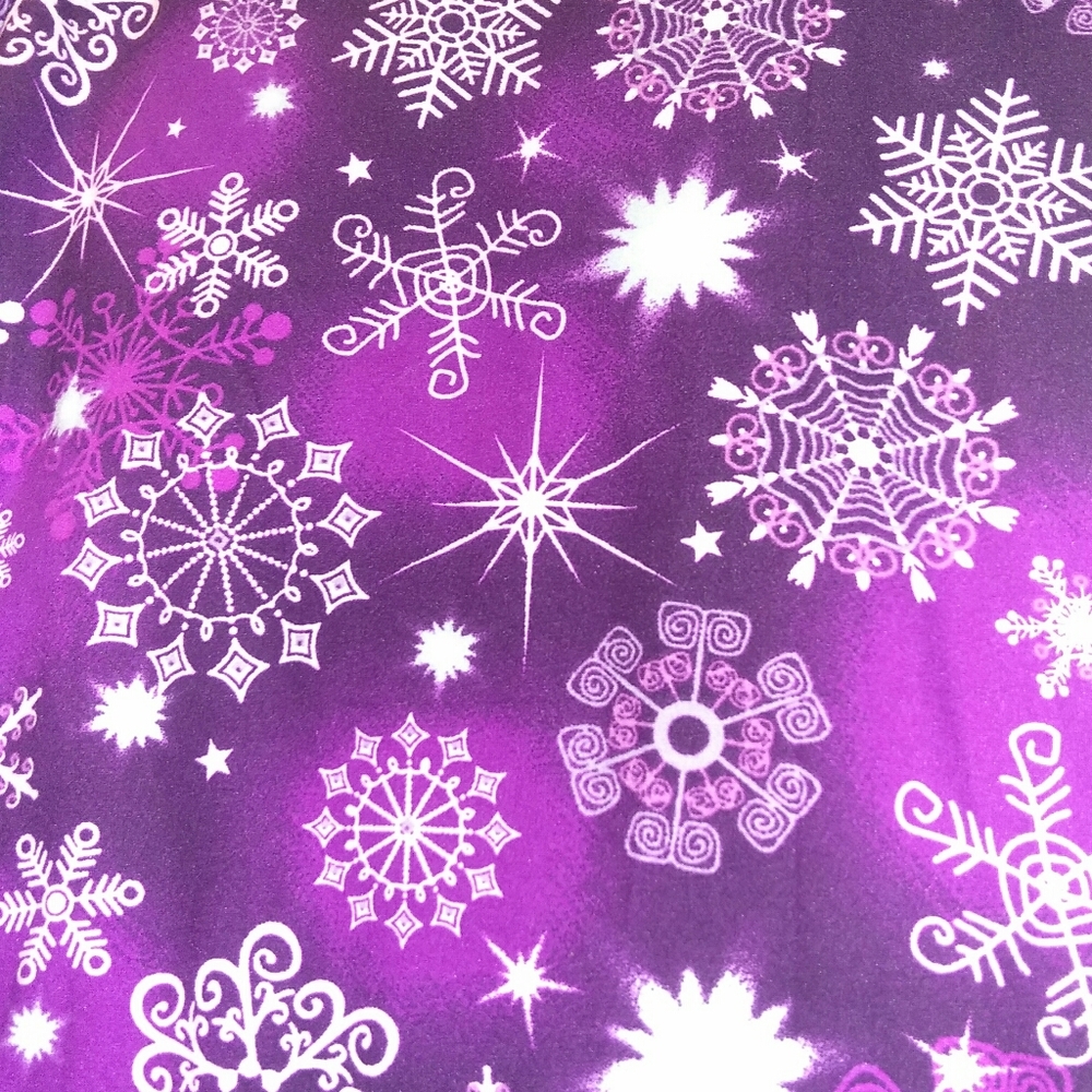Purple snowflake leggings
